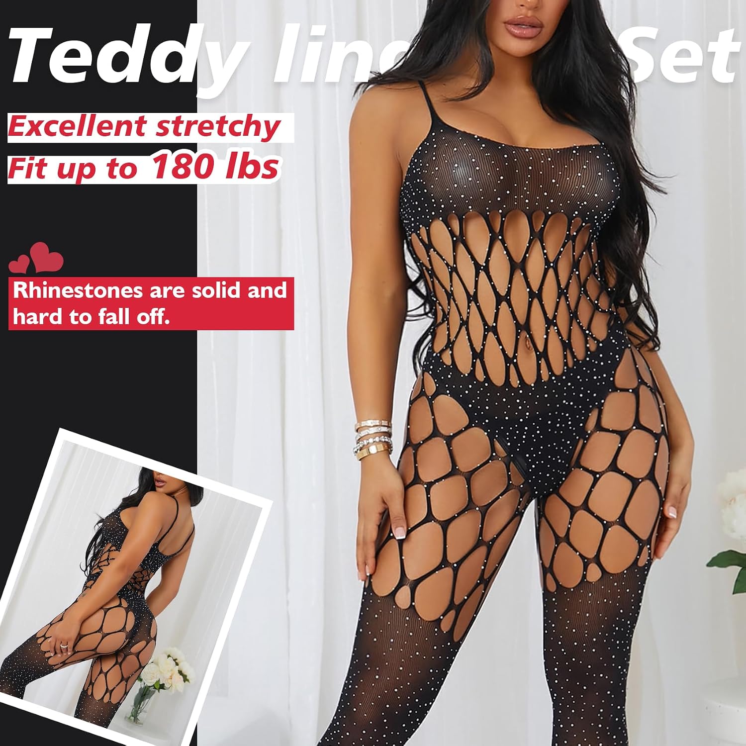 Famstar Fishnet Bodysuit Lingerie Set for Women — image 3