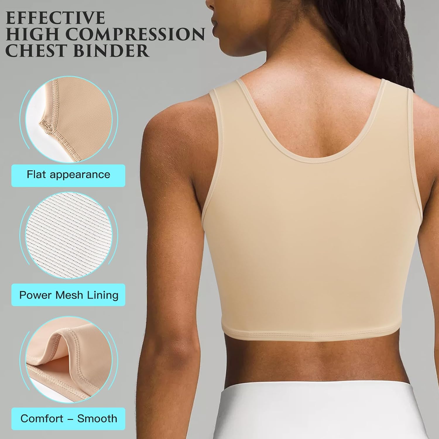XUJI Half Chest Binder Compression Bra — image 3