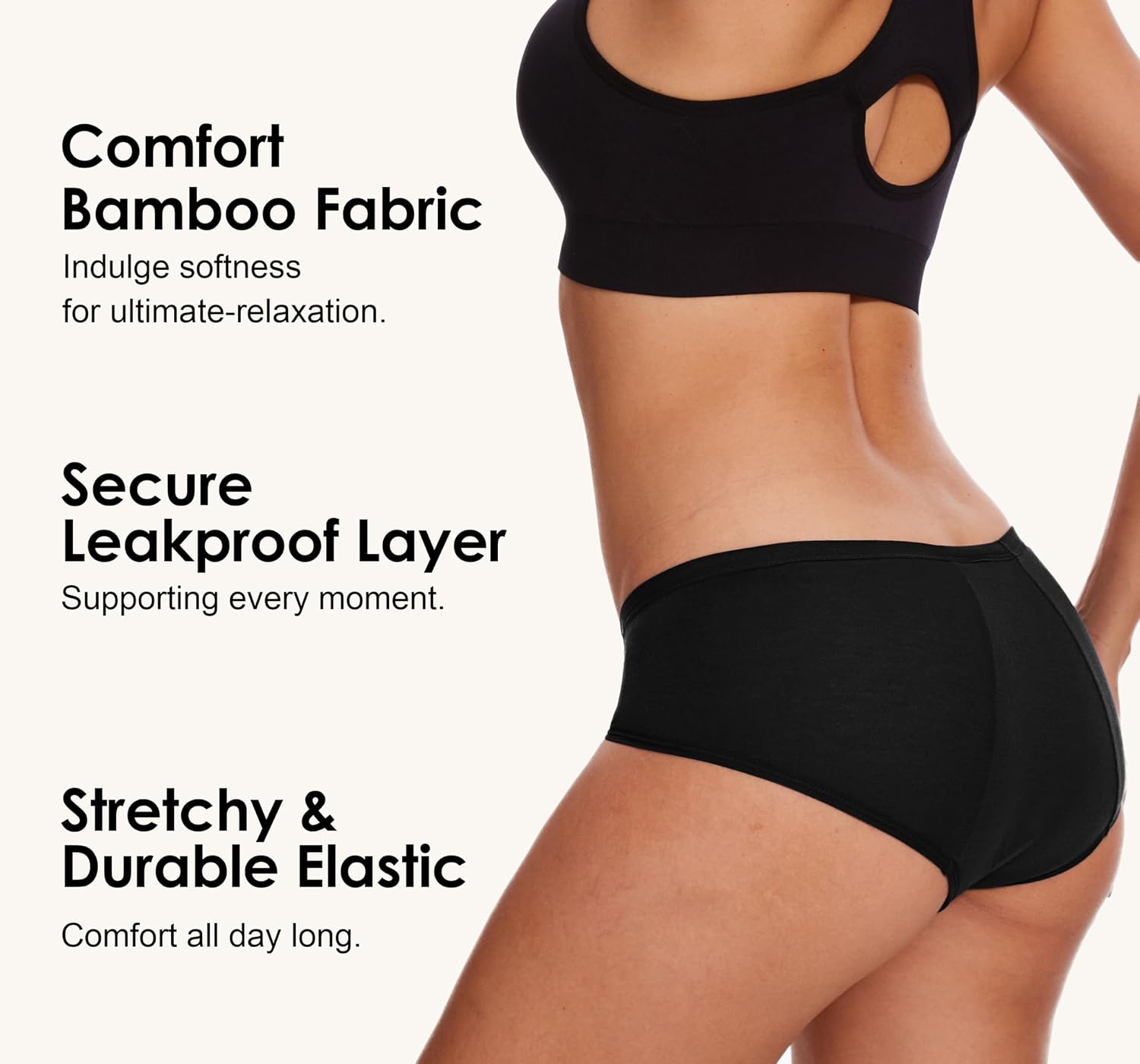 YESWEL Leakproof Period Hipster Brief 3 Pack — image 5