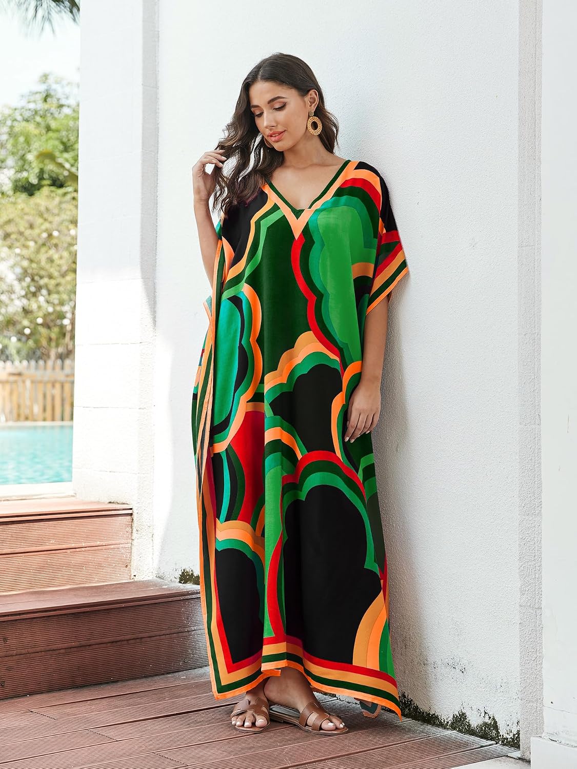 IMAGEKOPE Women's Plus Size Kaftan Cover Up — image 3