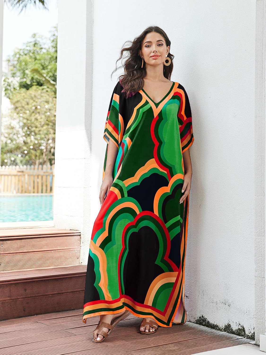 IMAGEKOPE Women's Plus Size Kaftan Cover Up — image 4