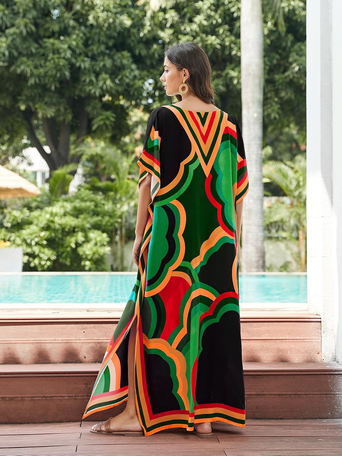 IMAGEKOPE Women's Plus Size Kaftan Cover Up — image 5
