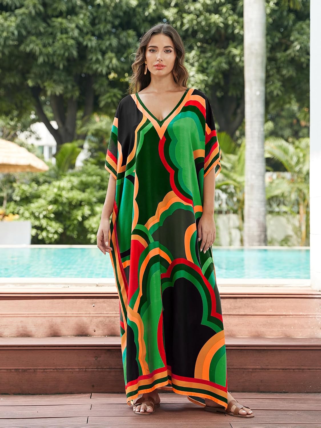 IMAGEKOPE Women's Plus Size Kaftan Cover Up — image 6