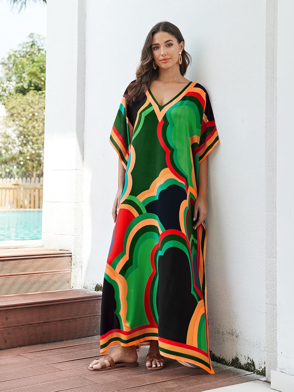IMAGEKOPE Women's Plus Size Kaftan Cover Up — image 7