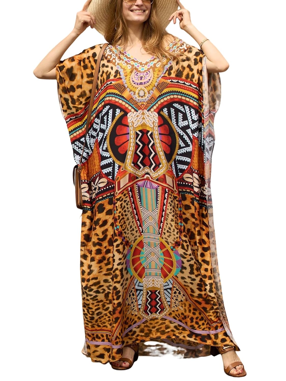 IMAGEKOPE Women's Plus Size Kaftan Cover Up — image 8