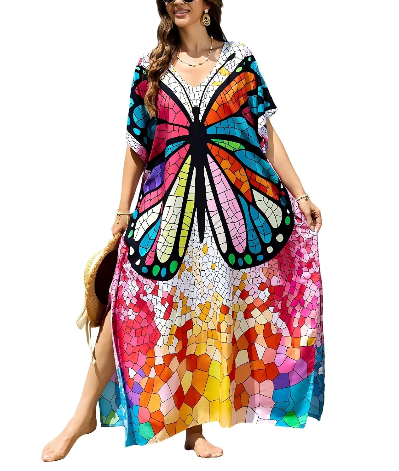 IMAGEKOPE Women's Plus Size Kaftan Cover Up — image 10