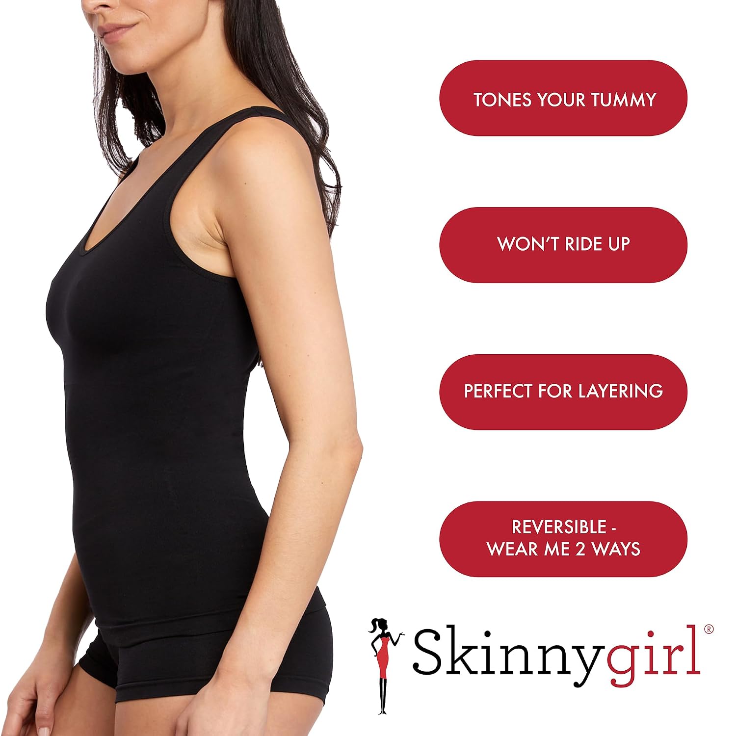 Skinnygirl Scoop Neck Seamless Shaping Camisole 3-Pack — image 3