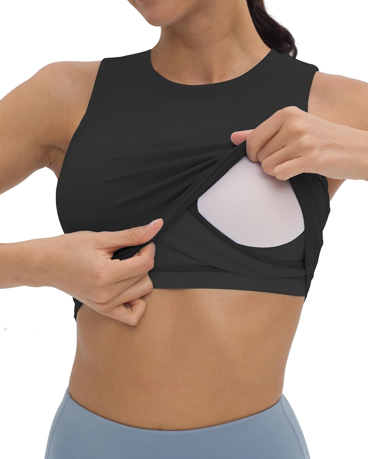 V VOCNI Racerback Nursing Crop Top