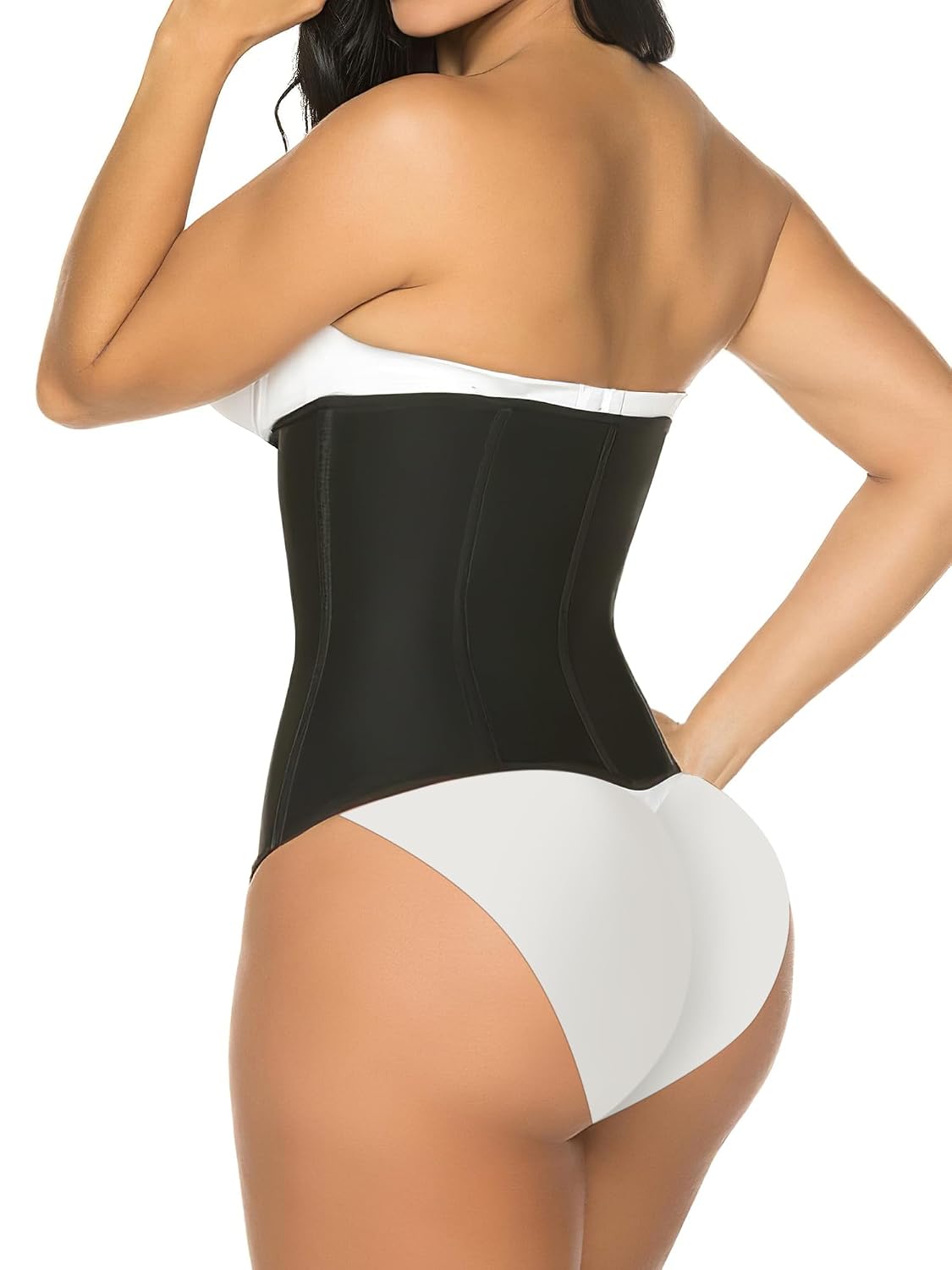 YIANNA Latex Waist Trainer with Zipper & Hook — image 2