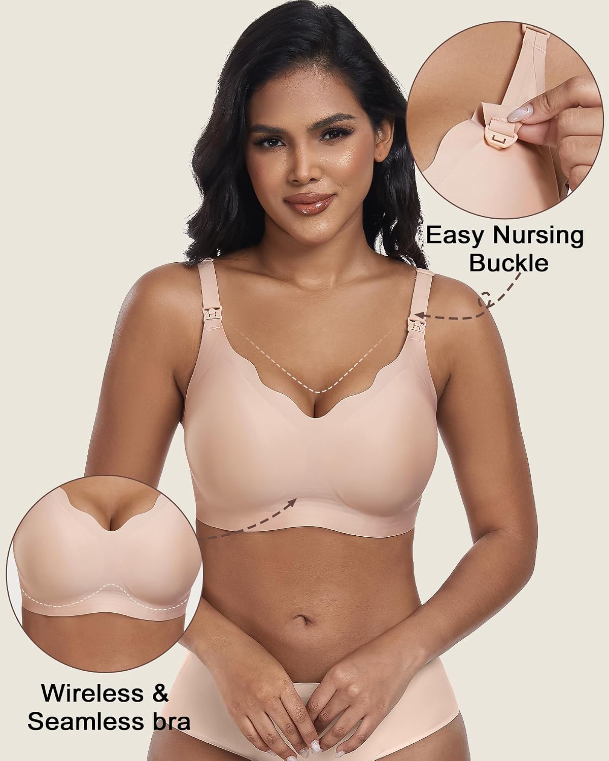 As Fairy Wireless Seamless Pumping Bra for Nursing — image 2