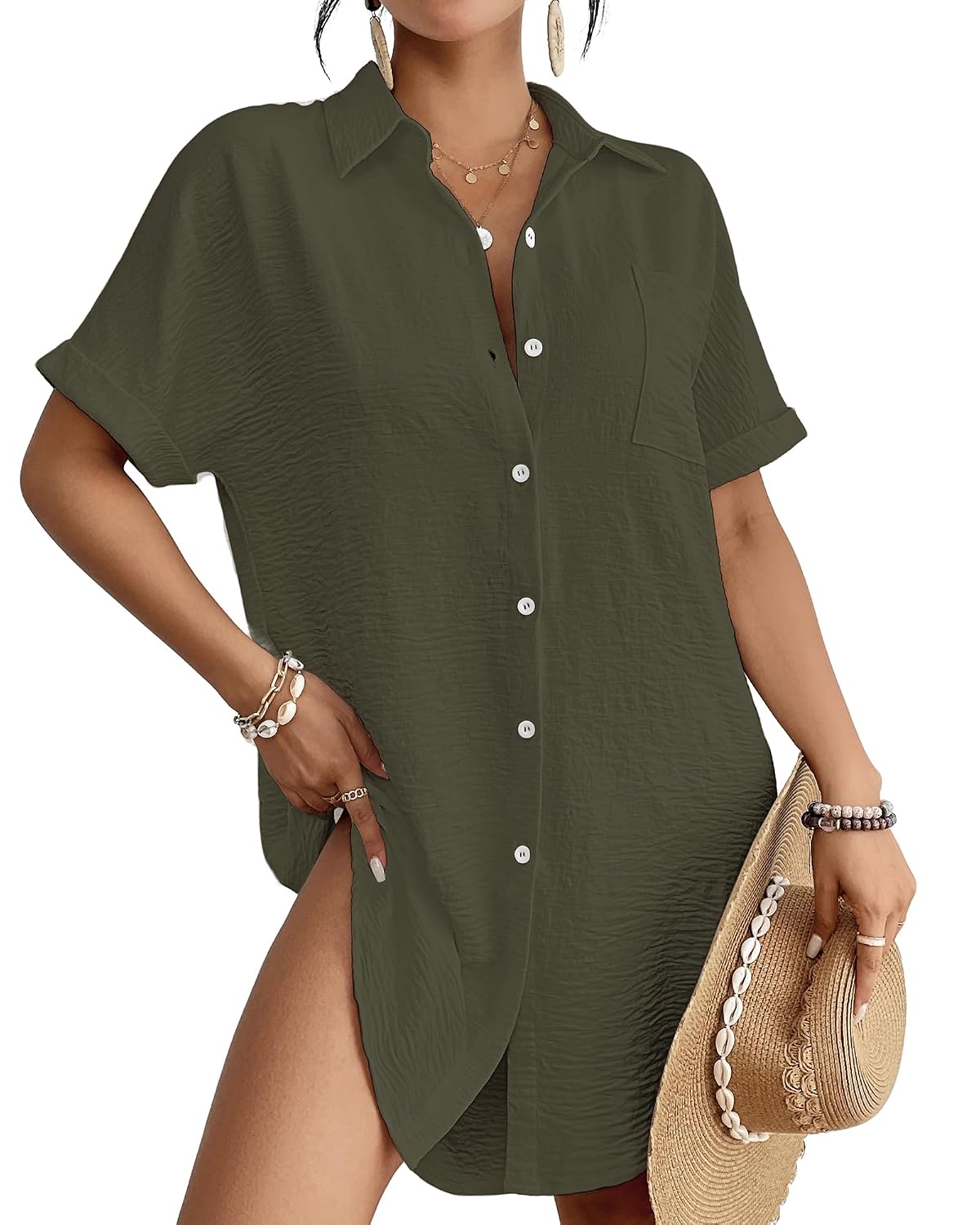 Bsubseach Women's Button Down Swimsuit Cover Up — image 11
