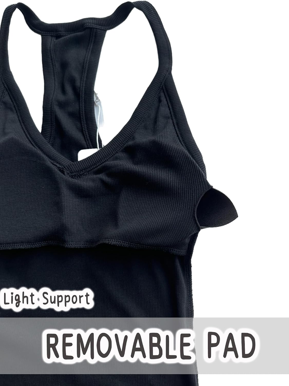 Danysu V Neck Racerback Padded Cami Top — image 5