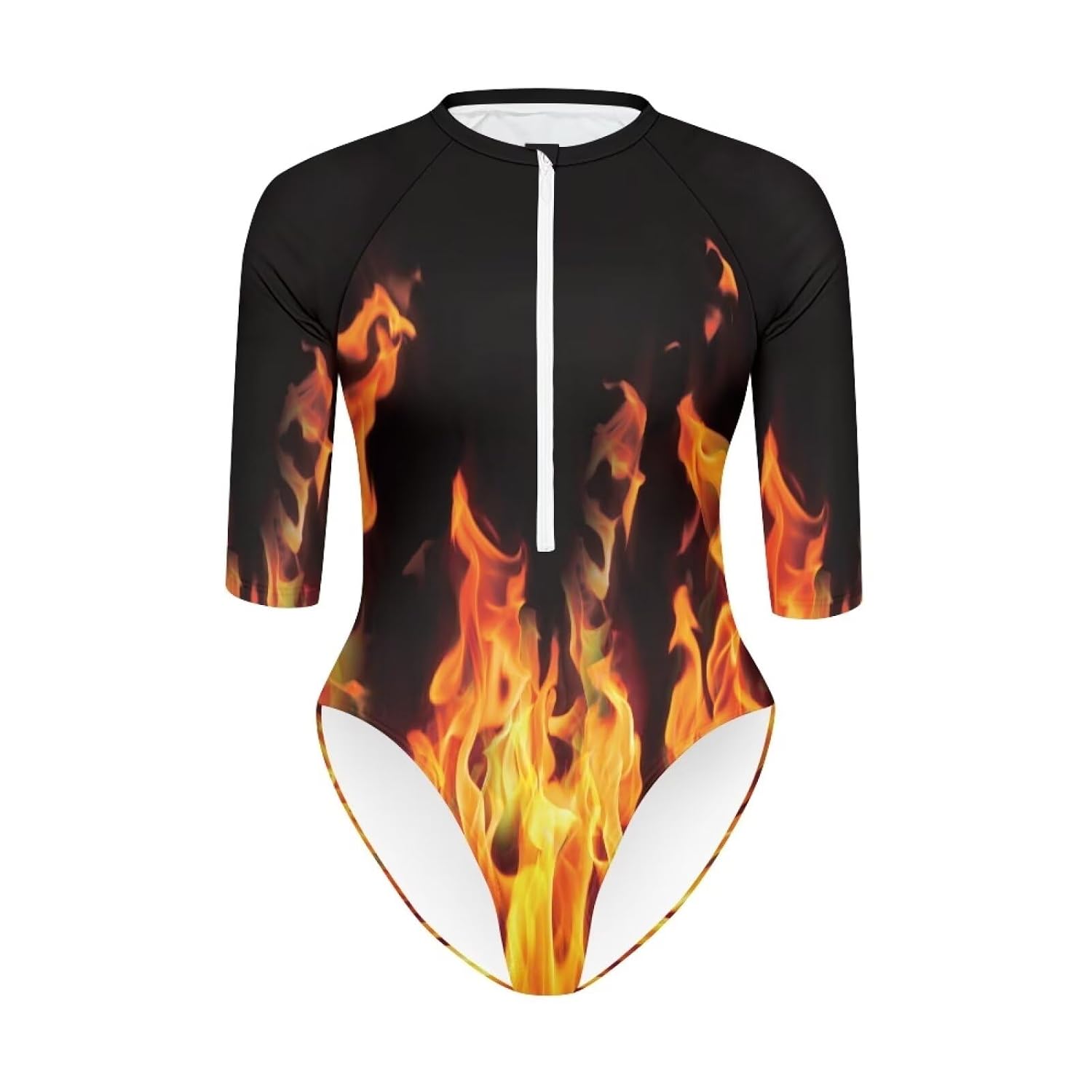 NRBEAWD Women's V-Neck Zip Front Rash Guard — image 3