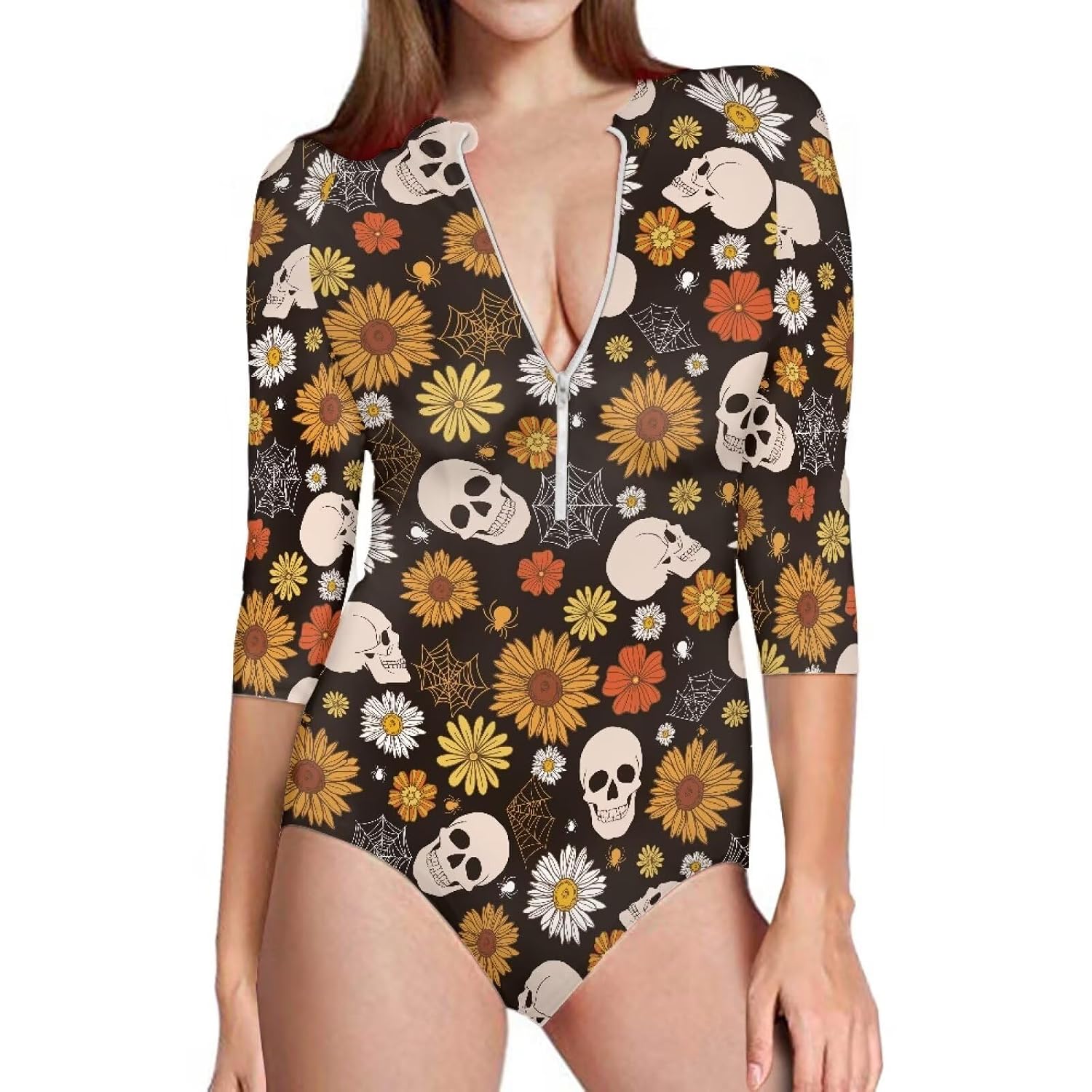 NRBEAWD Women's V-Neck Zip Front Rash Guard — image 7