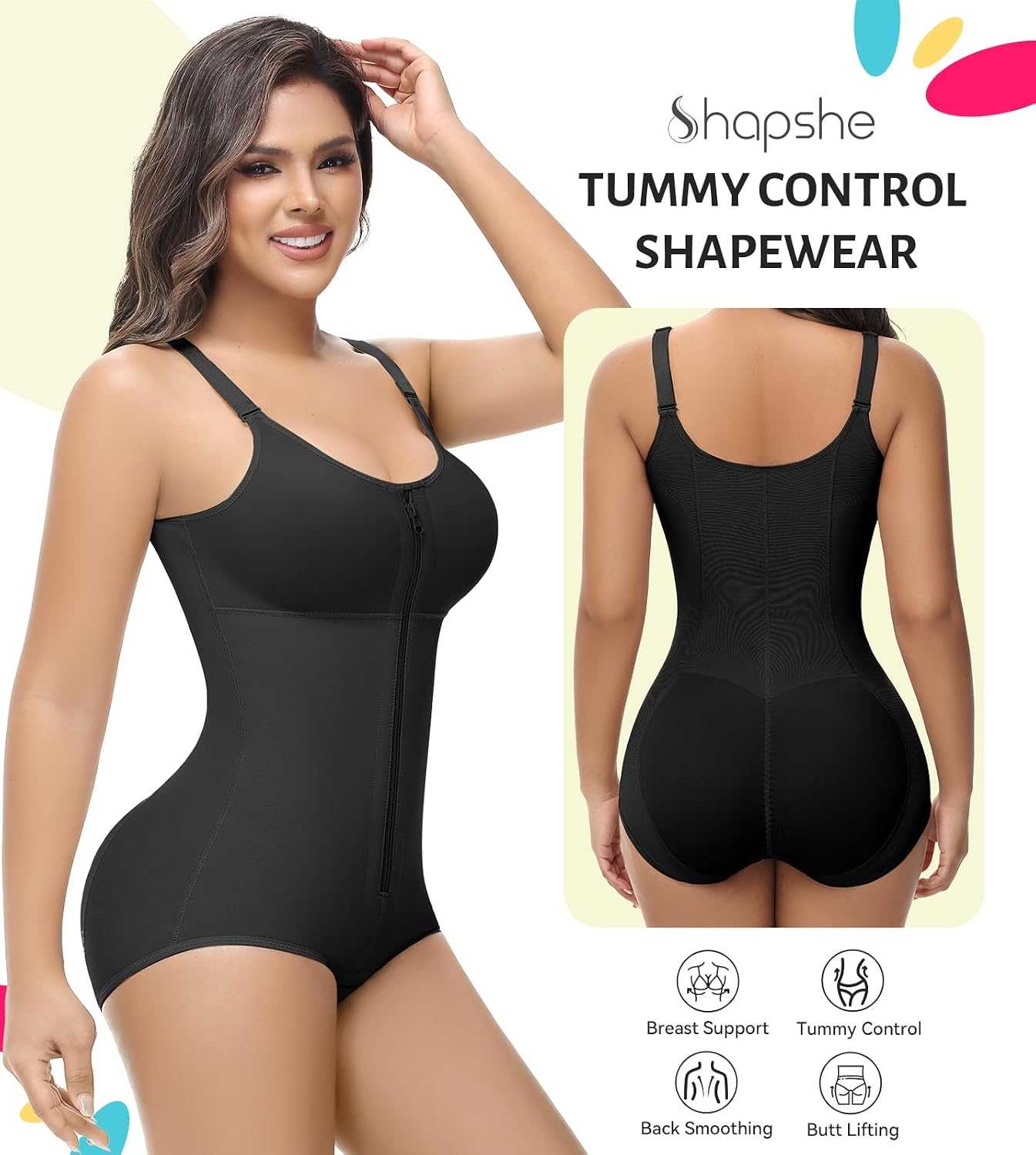 SHAPSHE Fajas Body Shaper with Bra Zipper — image 2