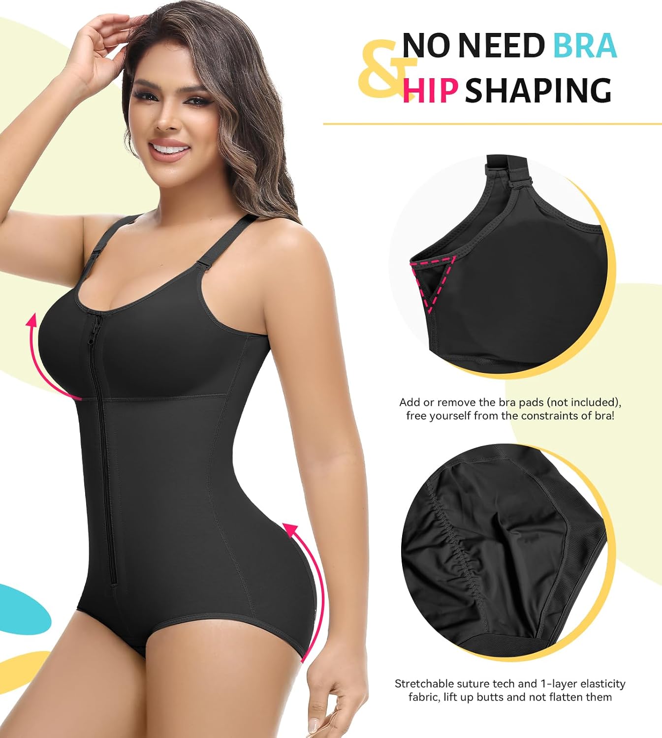 SHAPSHE Fajas Body Shaper with Bra Zipper — image 4