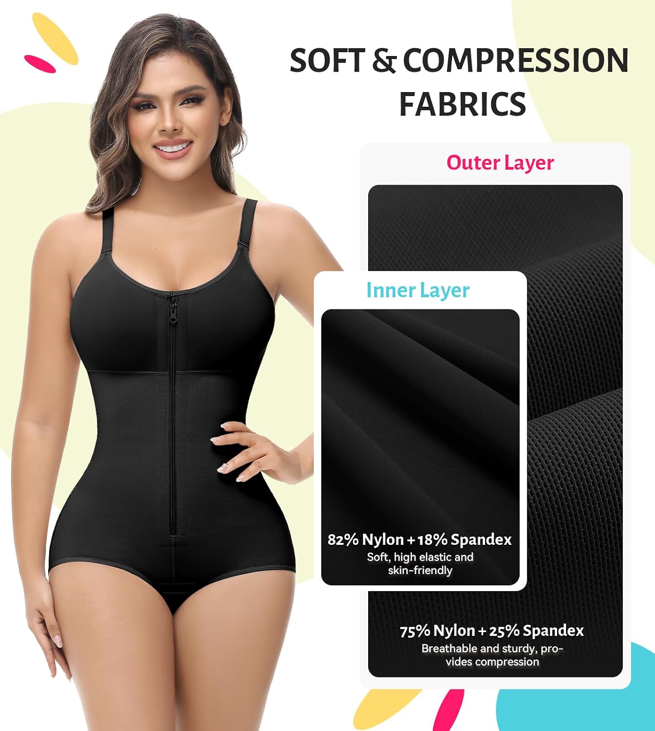 SHAPSHE Fajas Body Shaper with Bra Zipper — image 5