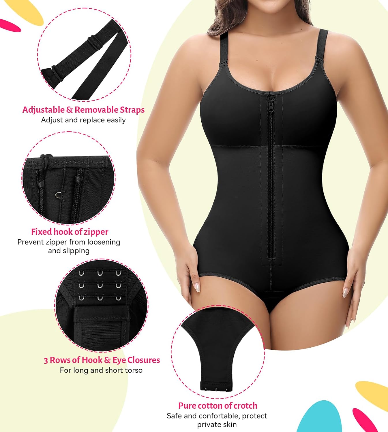 SHAPSHE Fajas Body Shaper with Bra Zipper — image 6