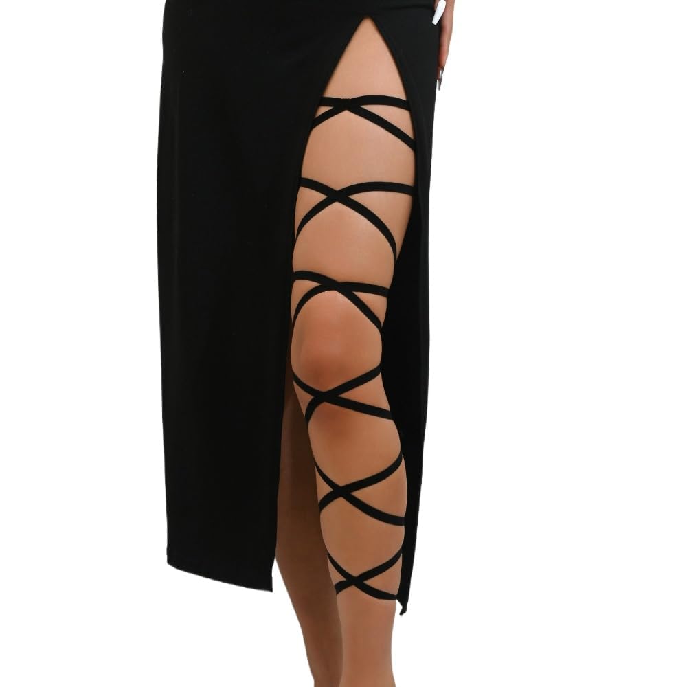 Sekexi Black Elastic Thigh Garter Straps