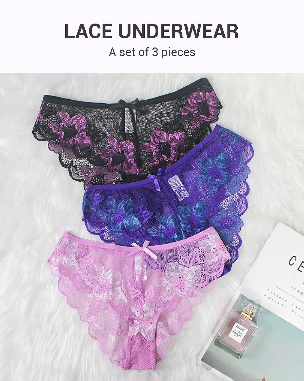 UGDUCK Women's Lace Cheeky Panty 3-Pack — image 5