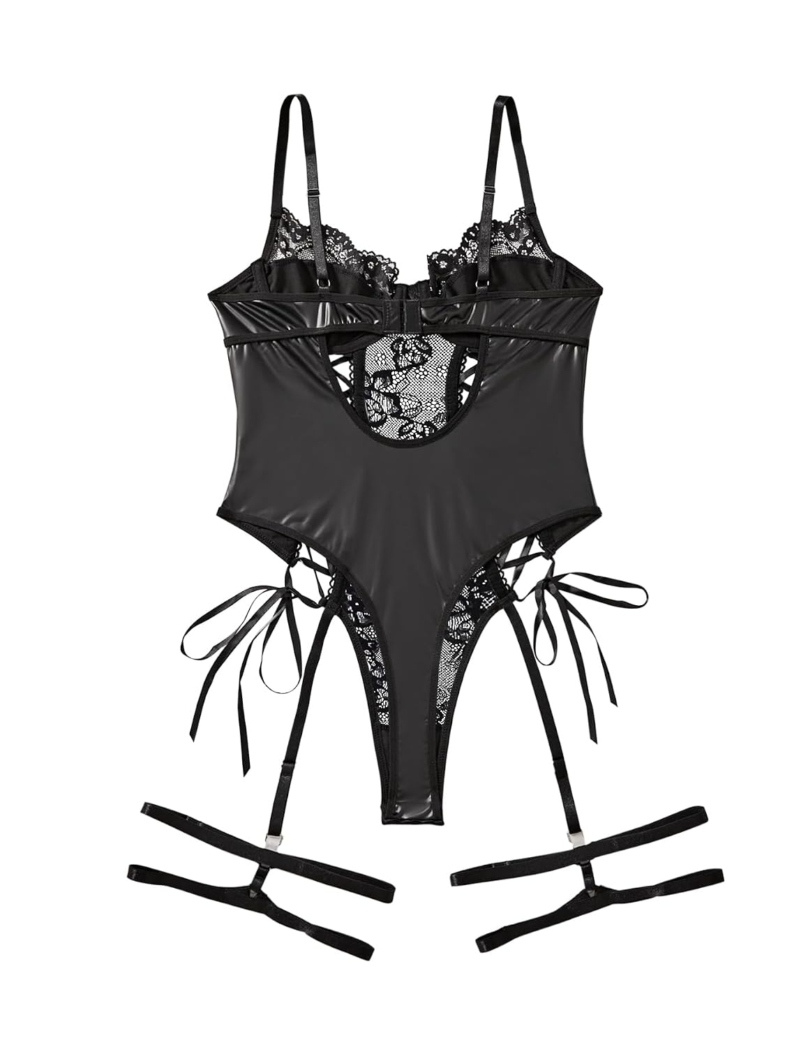 Lilosy Leather Strappy Lace Teddy Bodysuit — image 6