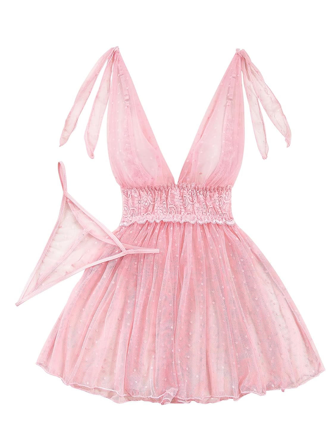 Lilosy Polka Dot Babydoll Lingerie Set 2-Piece — image 4