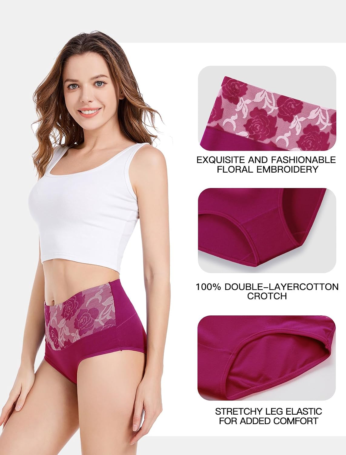 HAVVIS Women's High Waist Tummy Control Cotton Panties — image 5