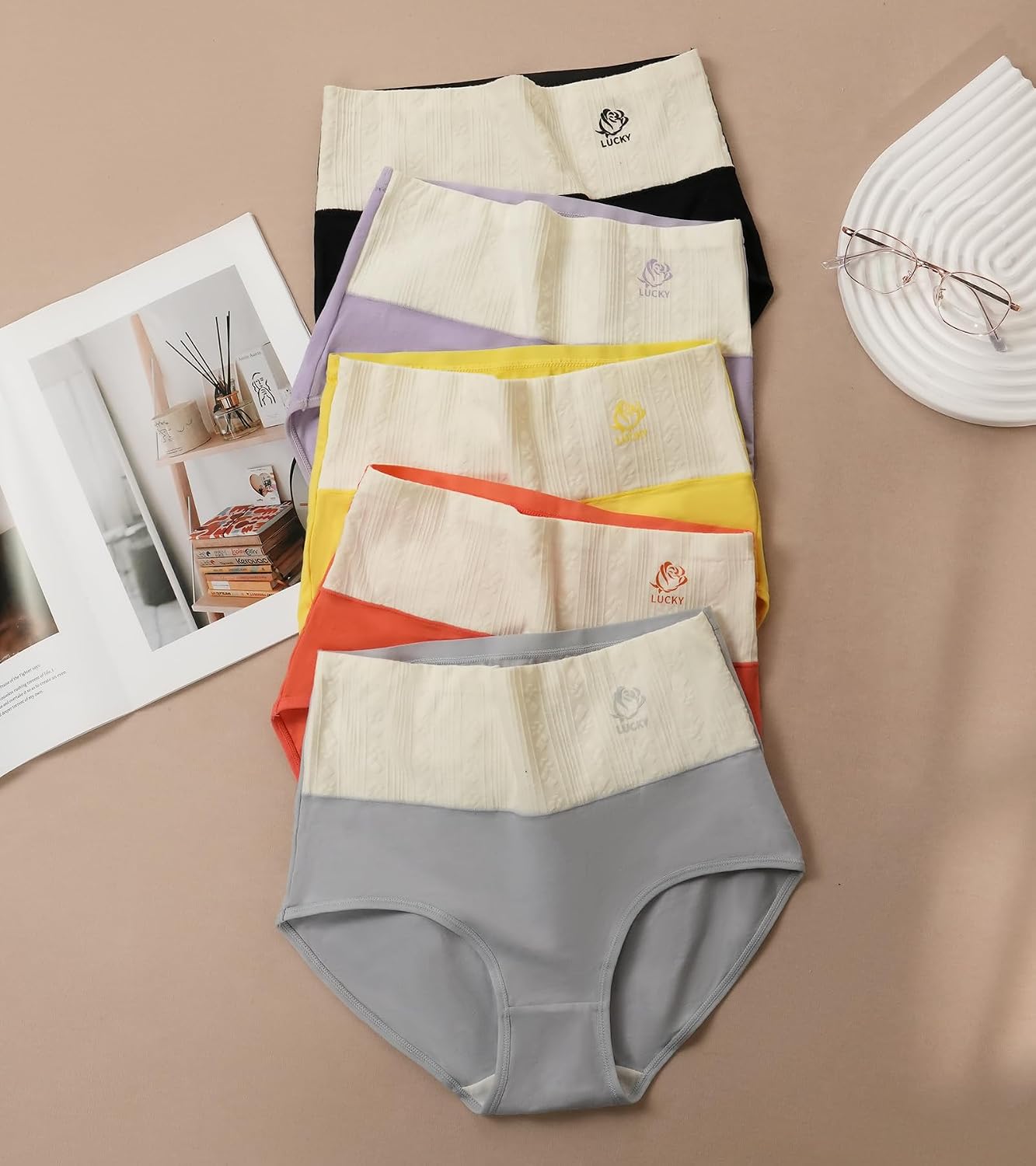 MIOTAN High Waisted Tummy Control Panties 5 Pack — image 2