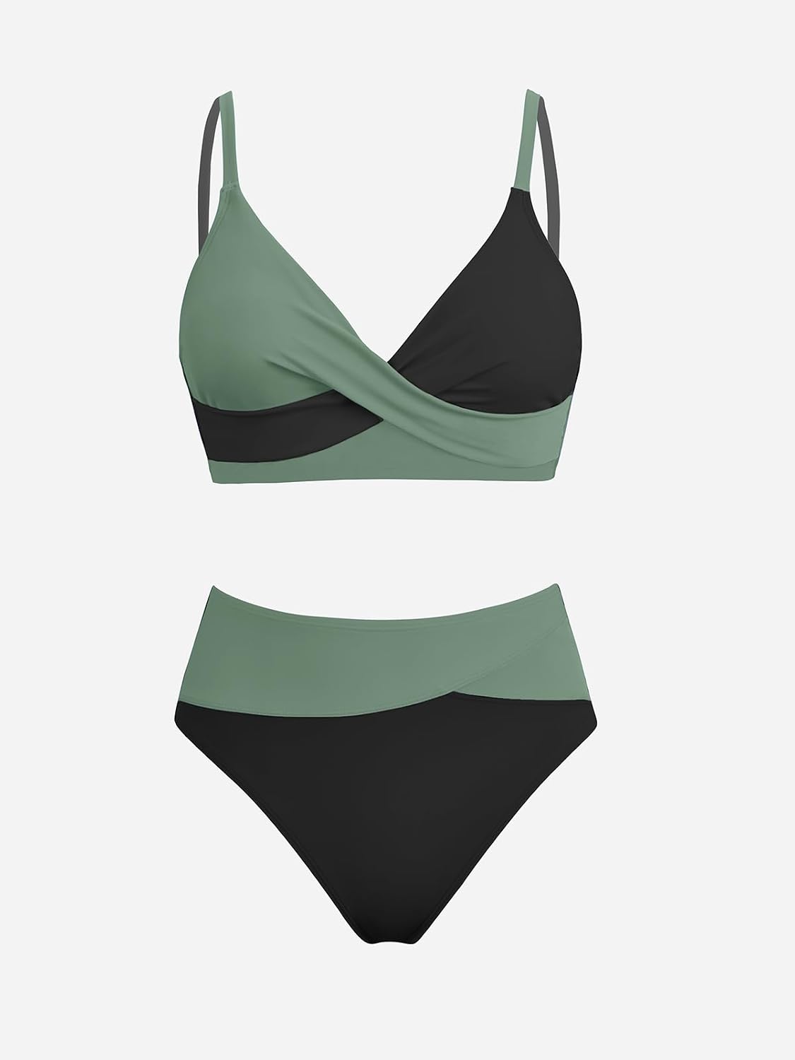CUPSHE High Waisted V Neck Twist Bikini Set — image 5
