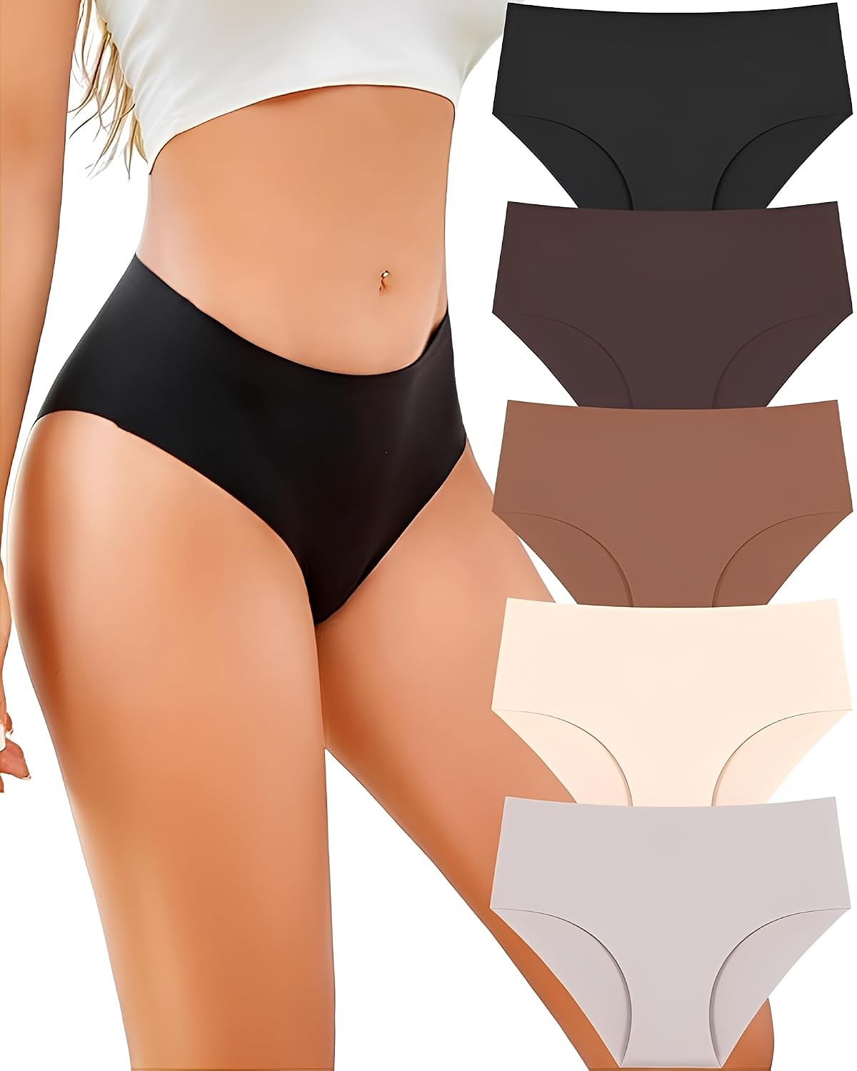 UNDER THE SEA Seamless Cheeky Panties 5 Pack