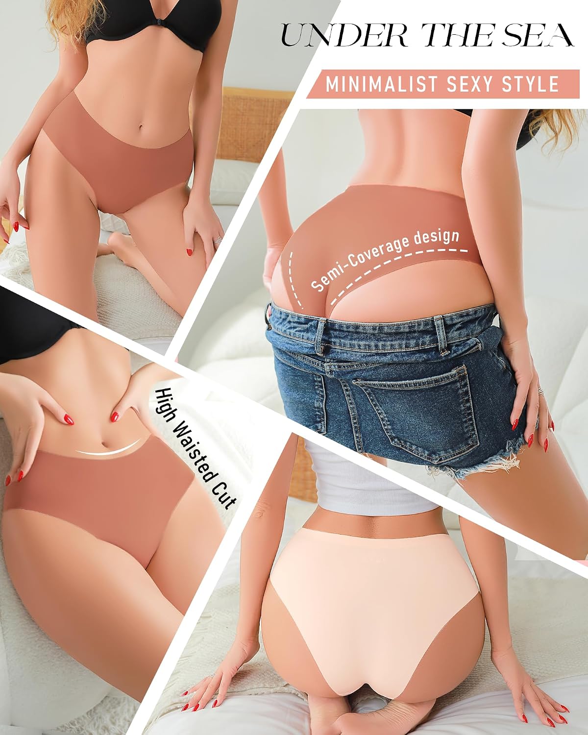 UNDER THE SEA Seamless Cheeky Panties 5 Pack — image 2