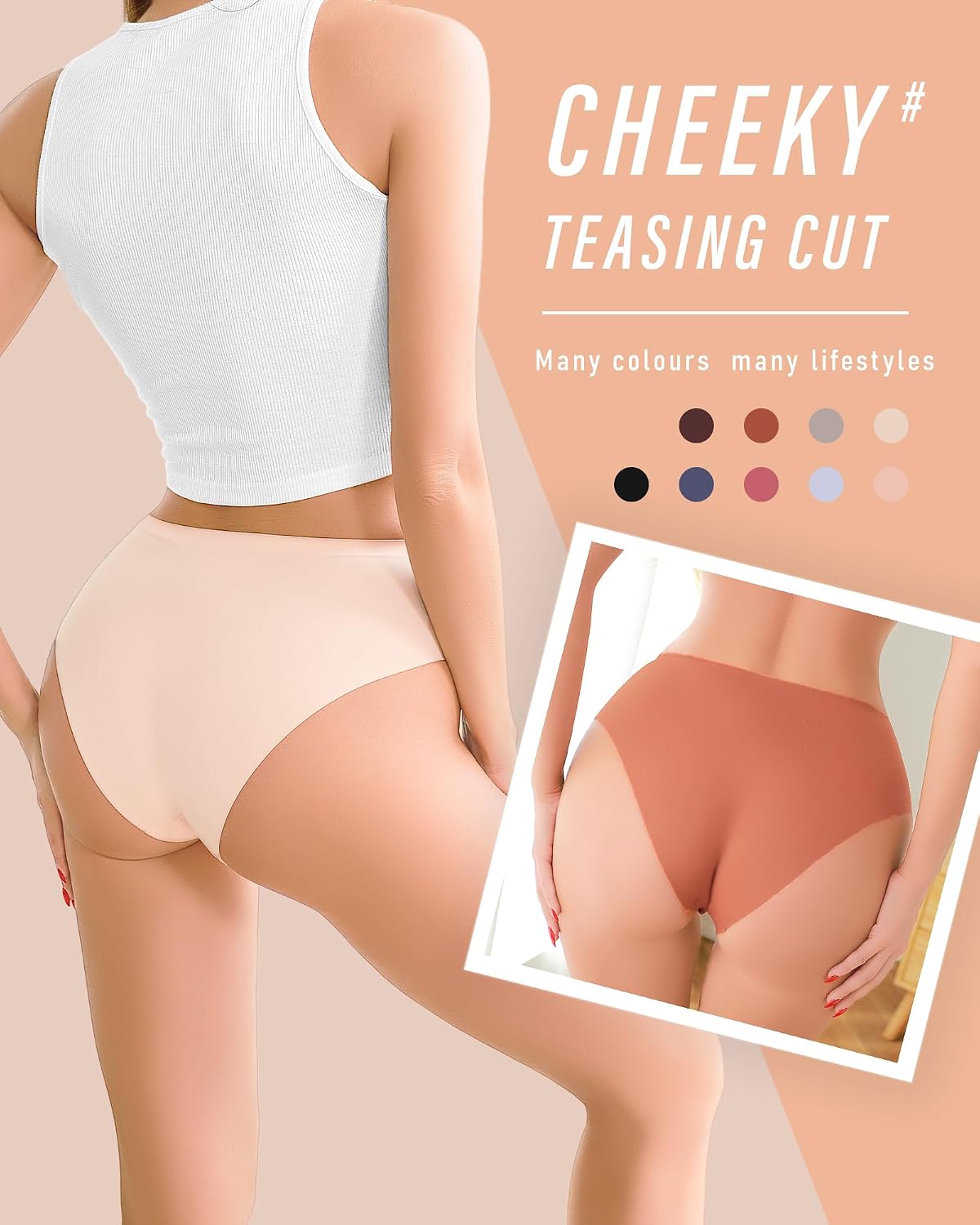 UNDER THE SEA Seamless Cheeky Panties 5 Pack — image 3