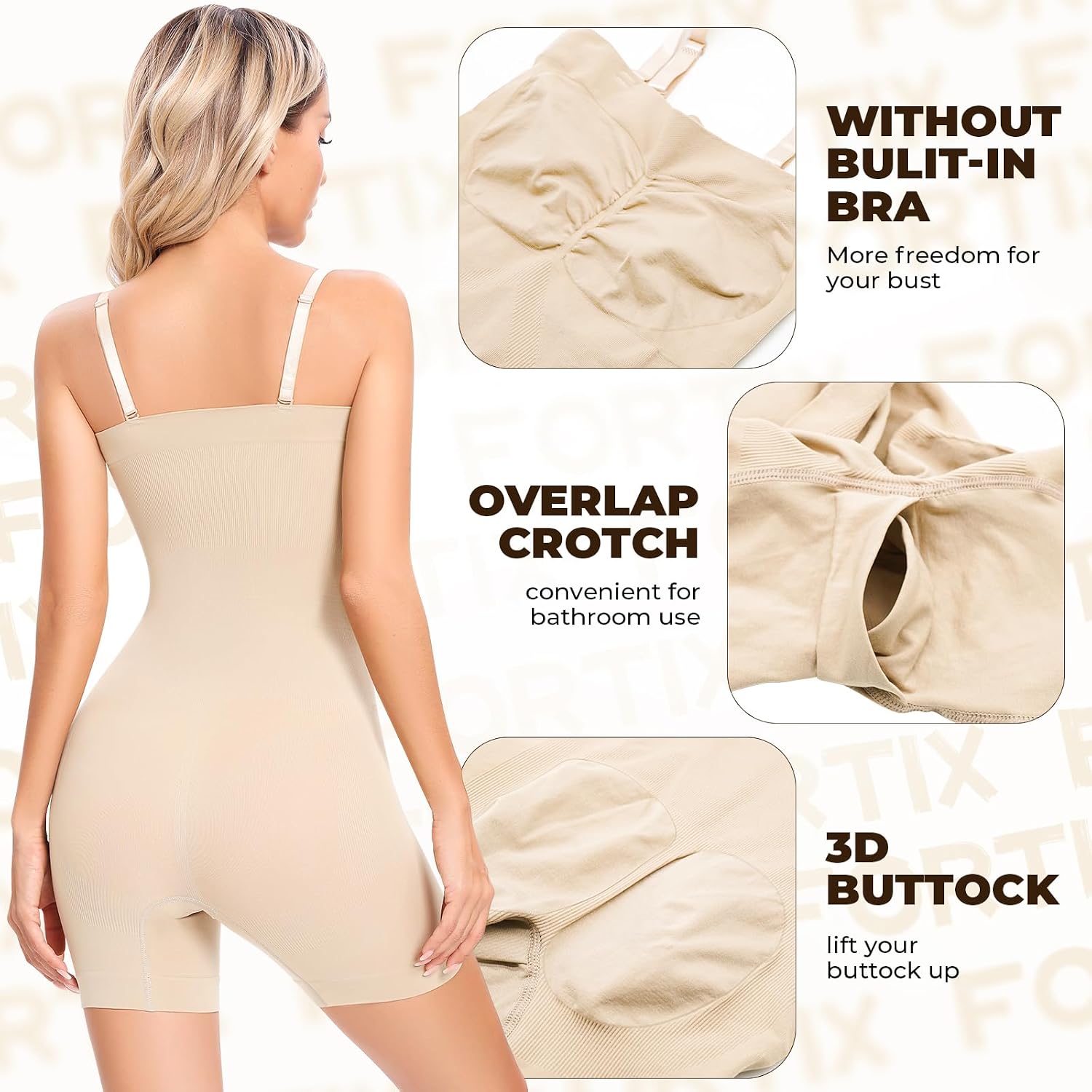 Fortix Strapless Seamless Shapewear Bodysuit — image 5