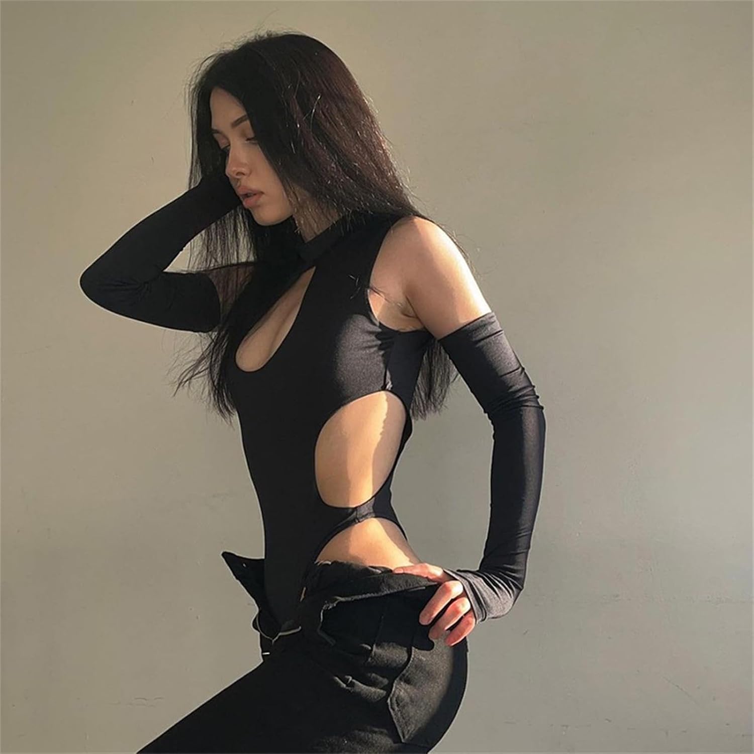 SEXYTINE Y2K Hollow Out Long Sleeve Bodysuit — image 4