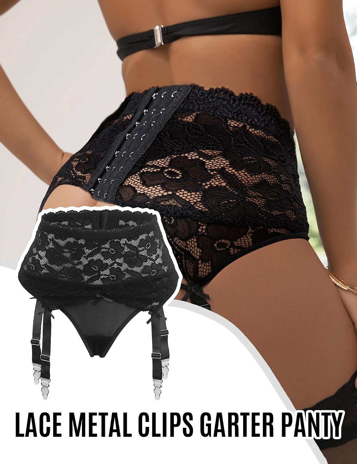 ohyeahlady Floral Lace High Waist Garter Belt — image 2