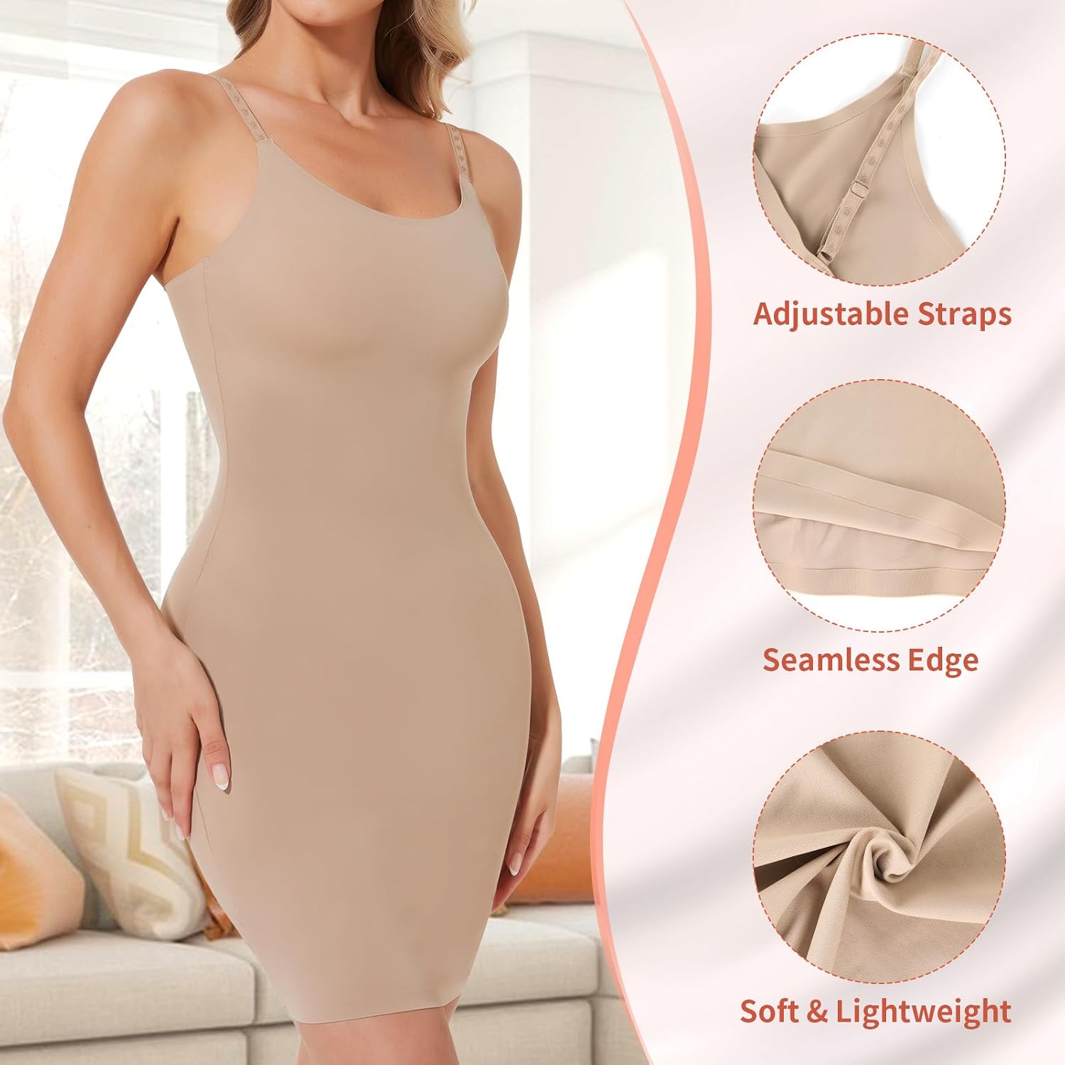 Miguofan Seamless Tummy Control Shapewear Slip — image 4