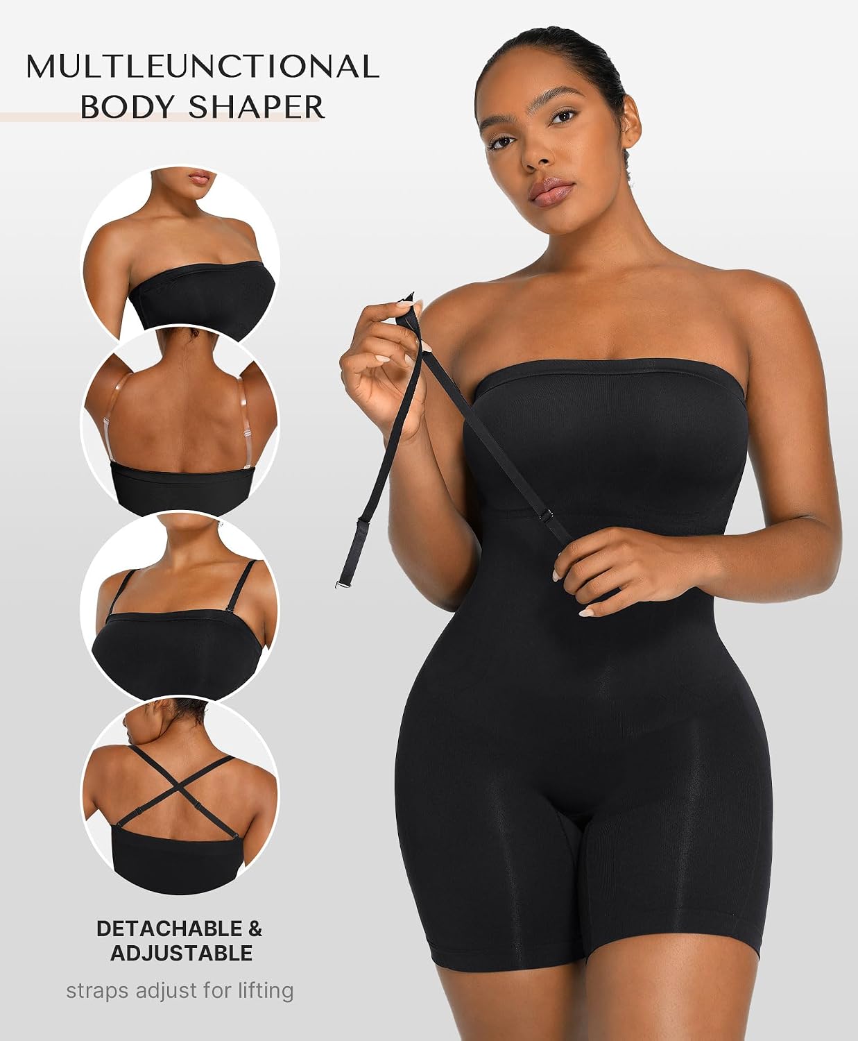 SHAPELLX Strapless Tummy Control Shapewear Bodysuit — image 3