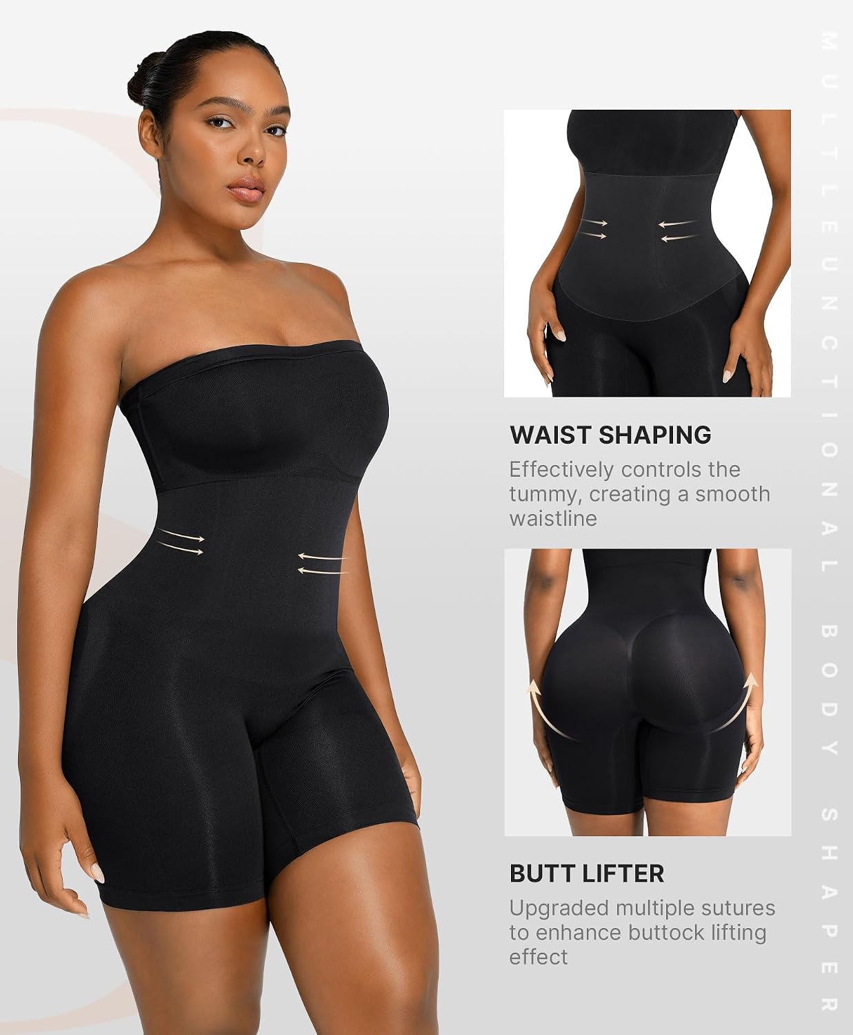 SHAPELLX Strapless Tummy Control Shapewear Bodysuit — image 4