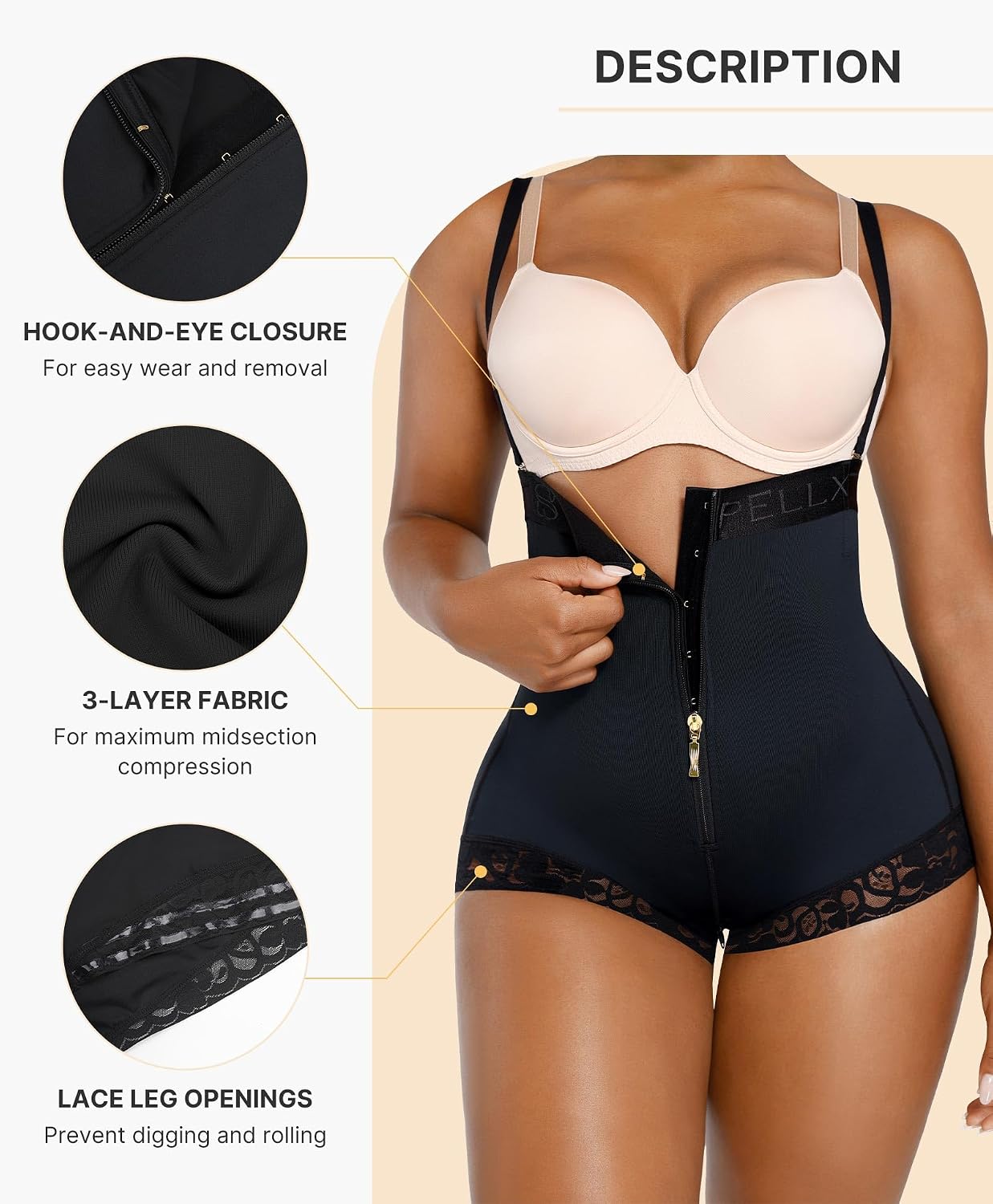 SHAPELLX Tummy Control Shapewear Bodysuit — image 4