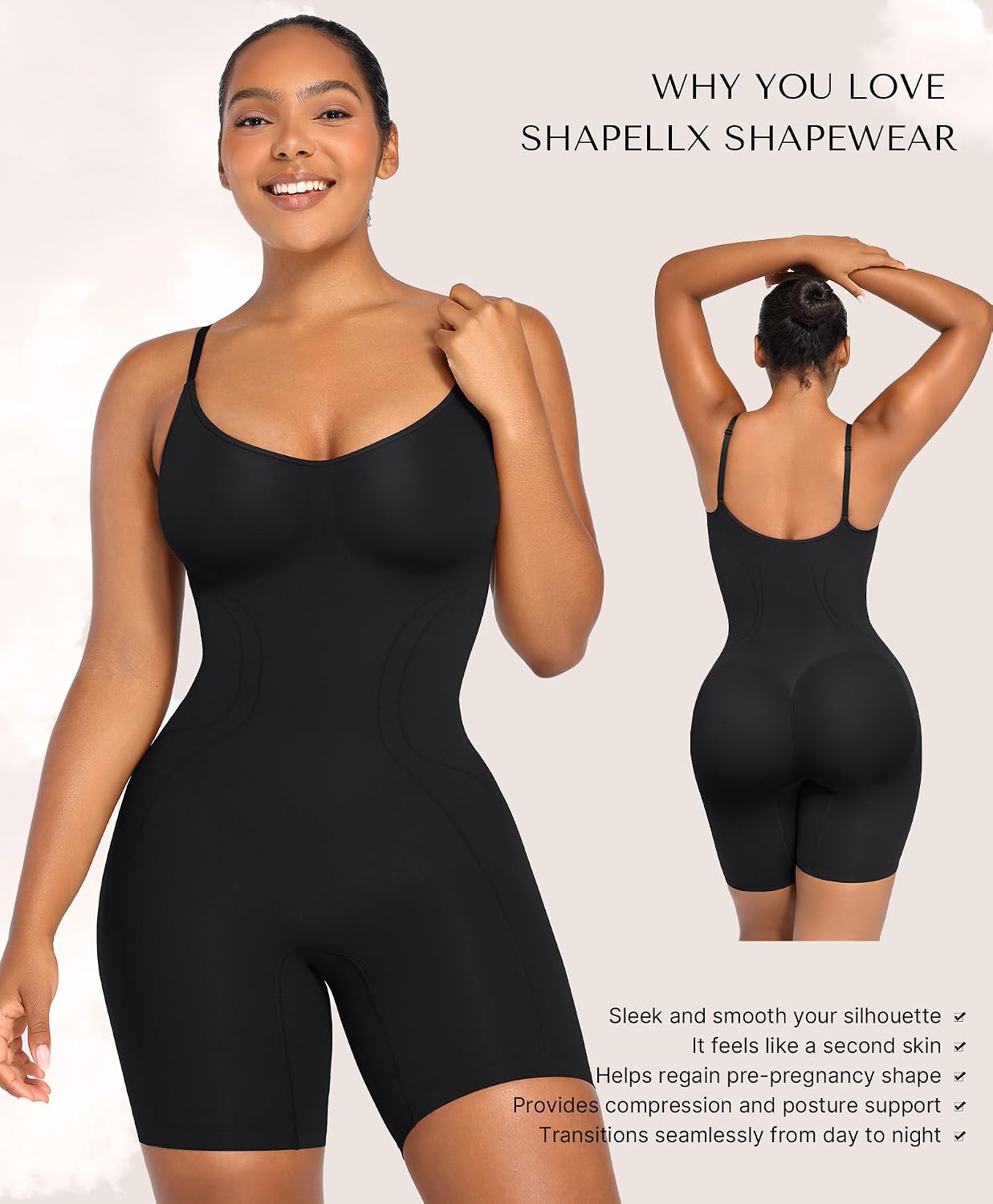 SHAPELLX Seamless Tummy Control Bodysuit — image 3