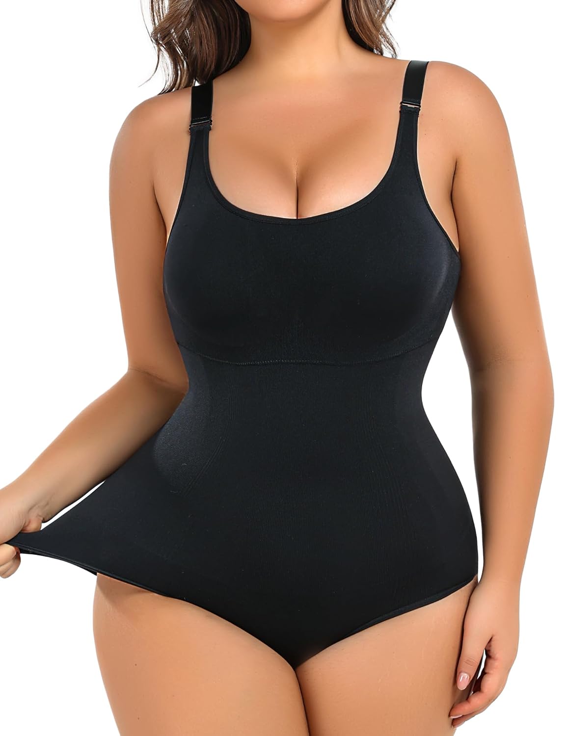 FANCMISTERY Plus Size Tummy Control Bodysuit