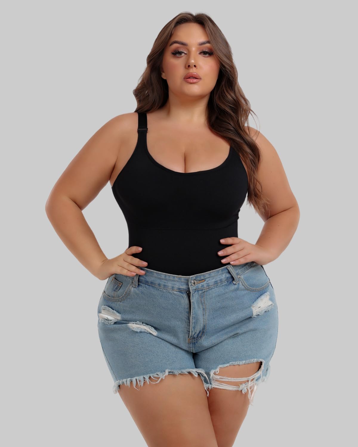 FANCMISTERY Plus Size Tummy Control Bodysuit — image 3