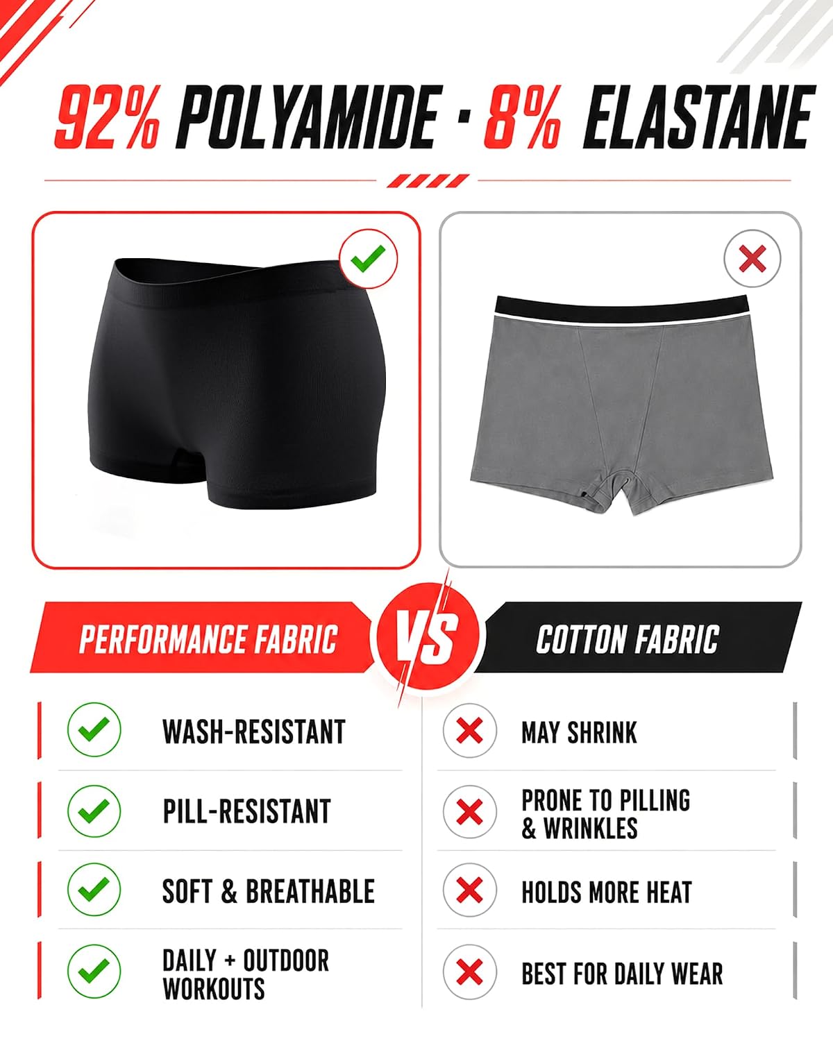 Seamless Boyshorts Boxer Briefs for Women 4 Pack — image 4