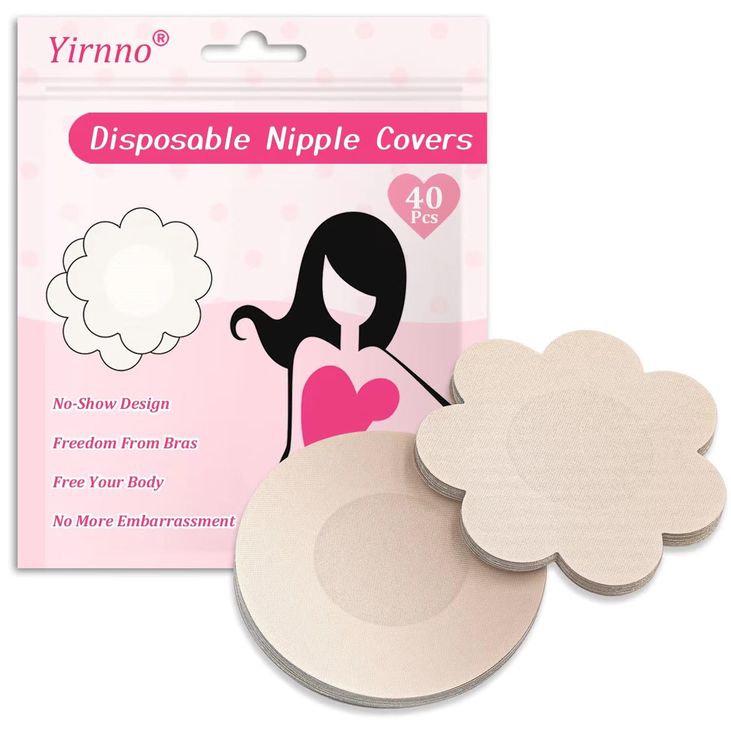 Yirnno Disposable Satin Nipple Covers
