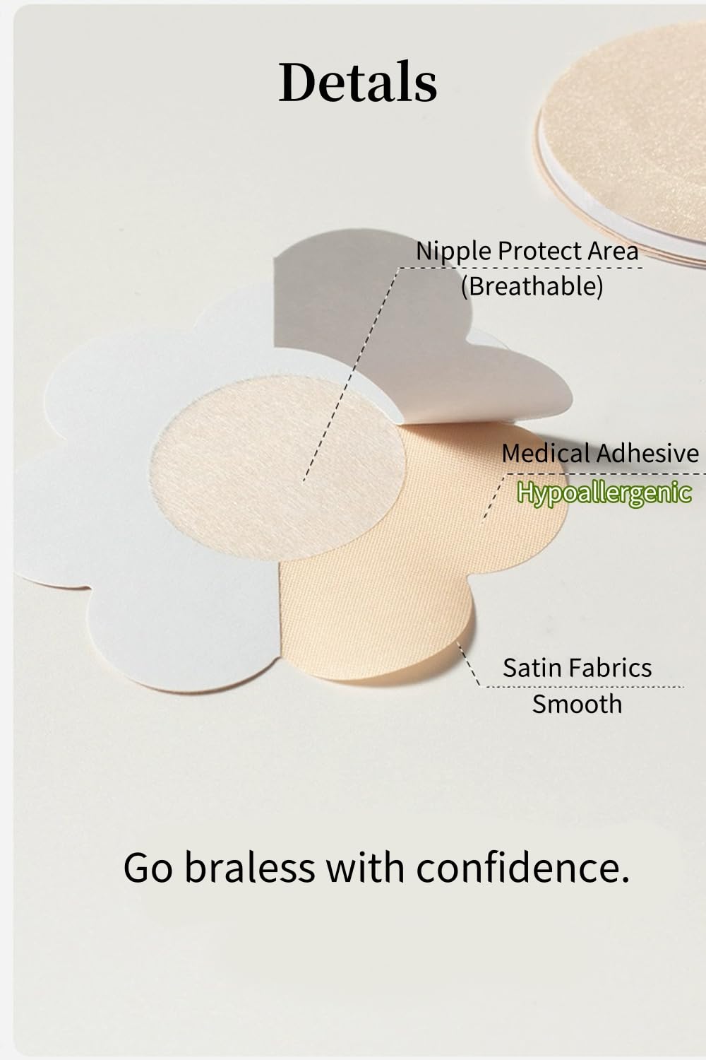 Yirnno Disposable Satin Nipple Covers — image 2