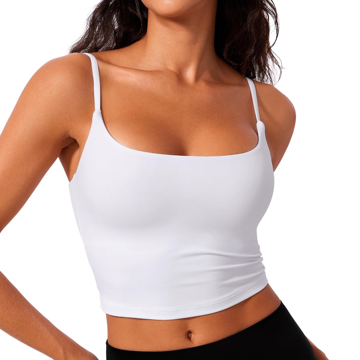 CRZ YOGA Butterlift Scoop Neck Crop Tank Top