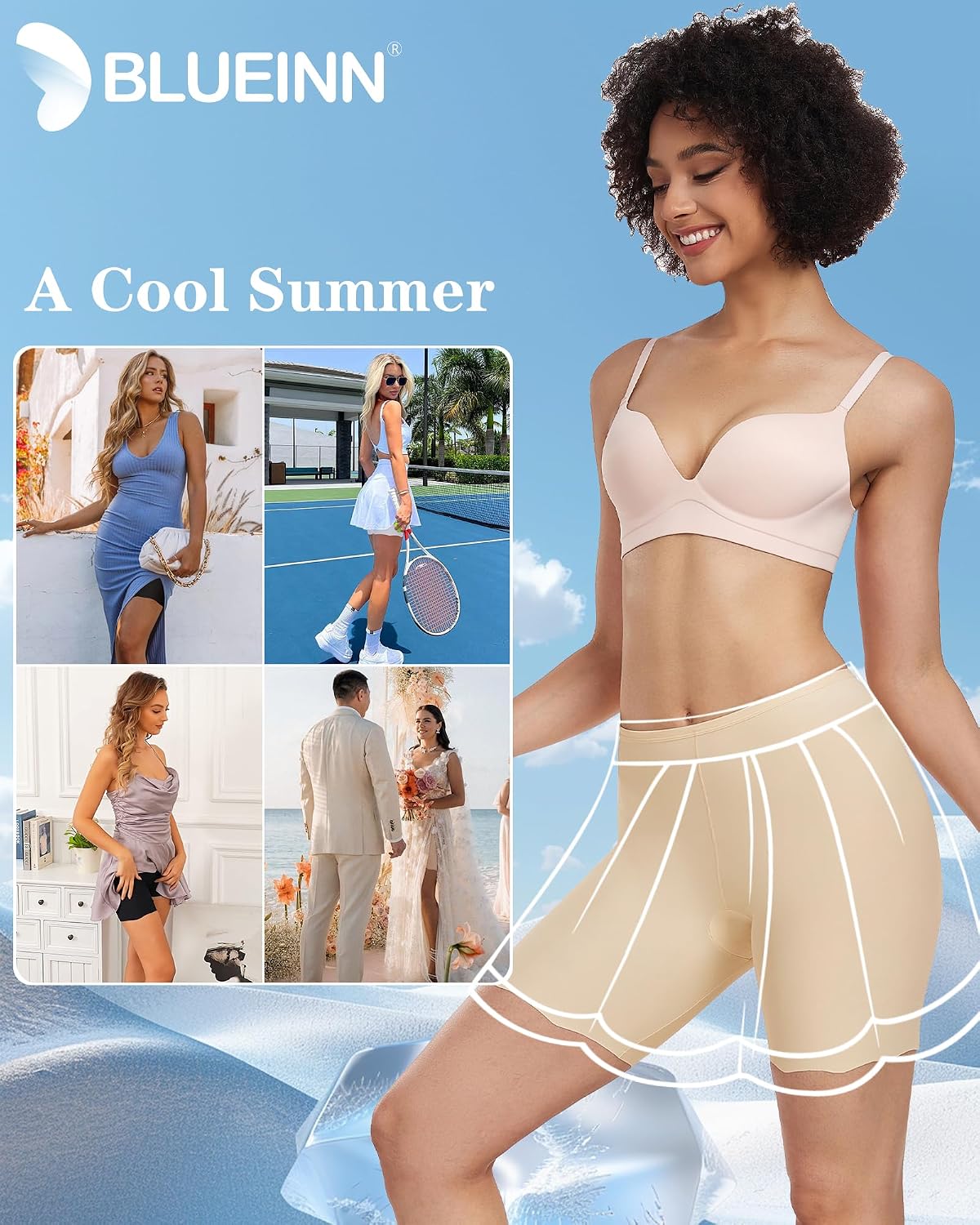 Blueinn Anti Chafing Slip Shorts for Women — image 3