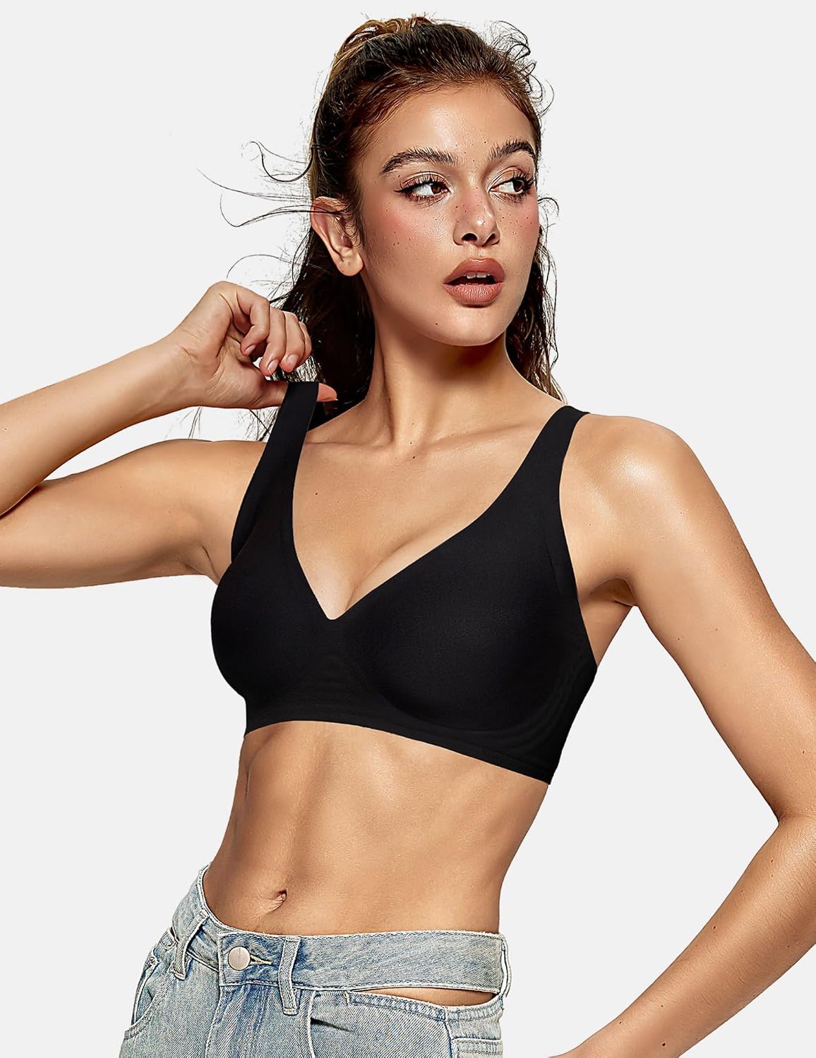 OEAK Wireless Deep V Push Up Bralette — image 4
