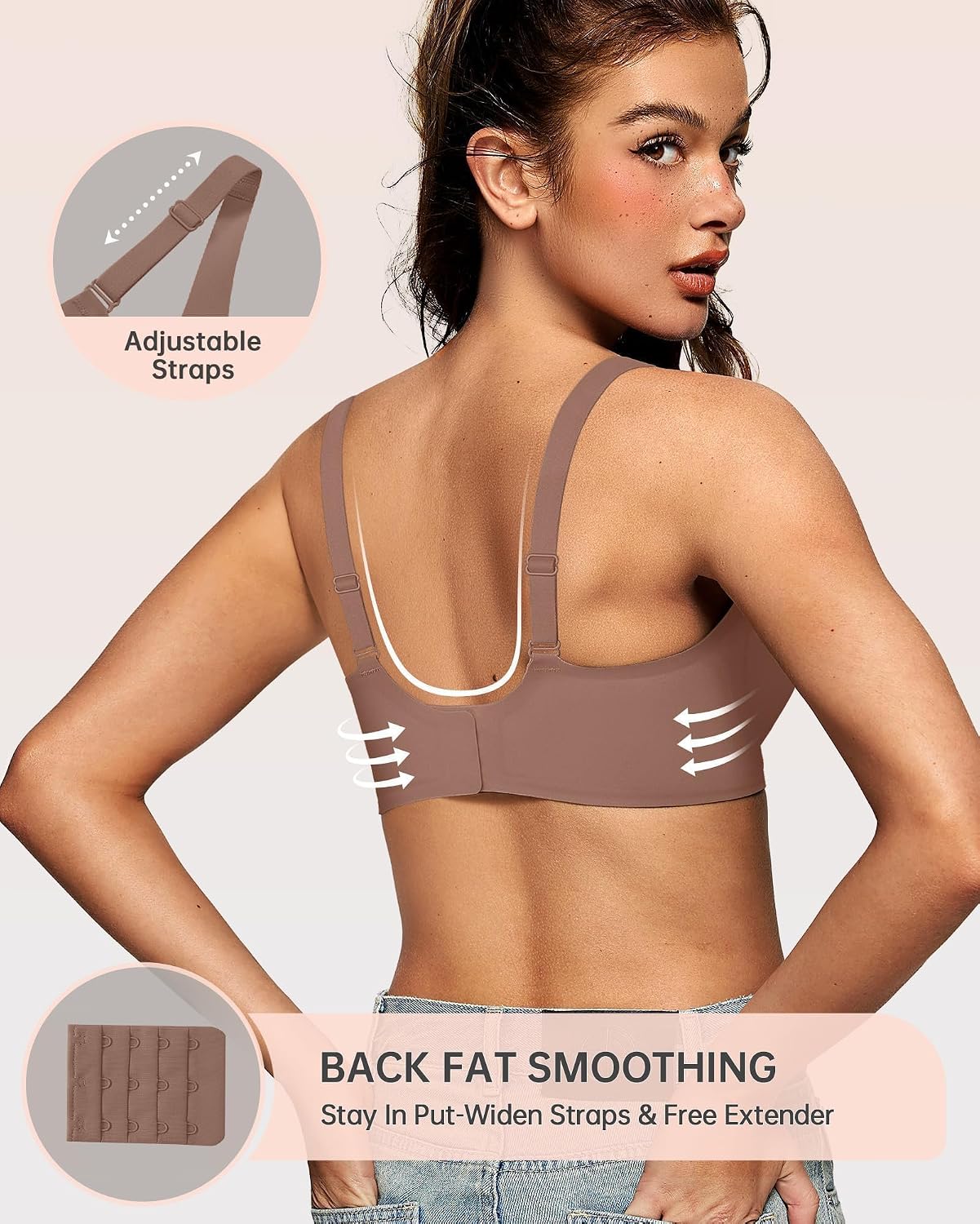 OEAK Women's Jelly Wireless Push Up Bralette — image 3