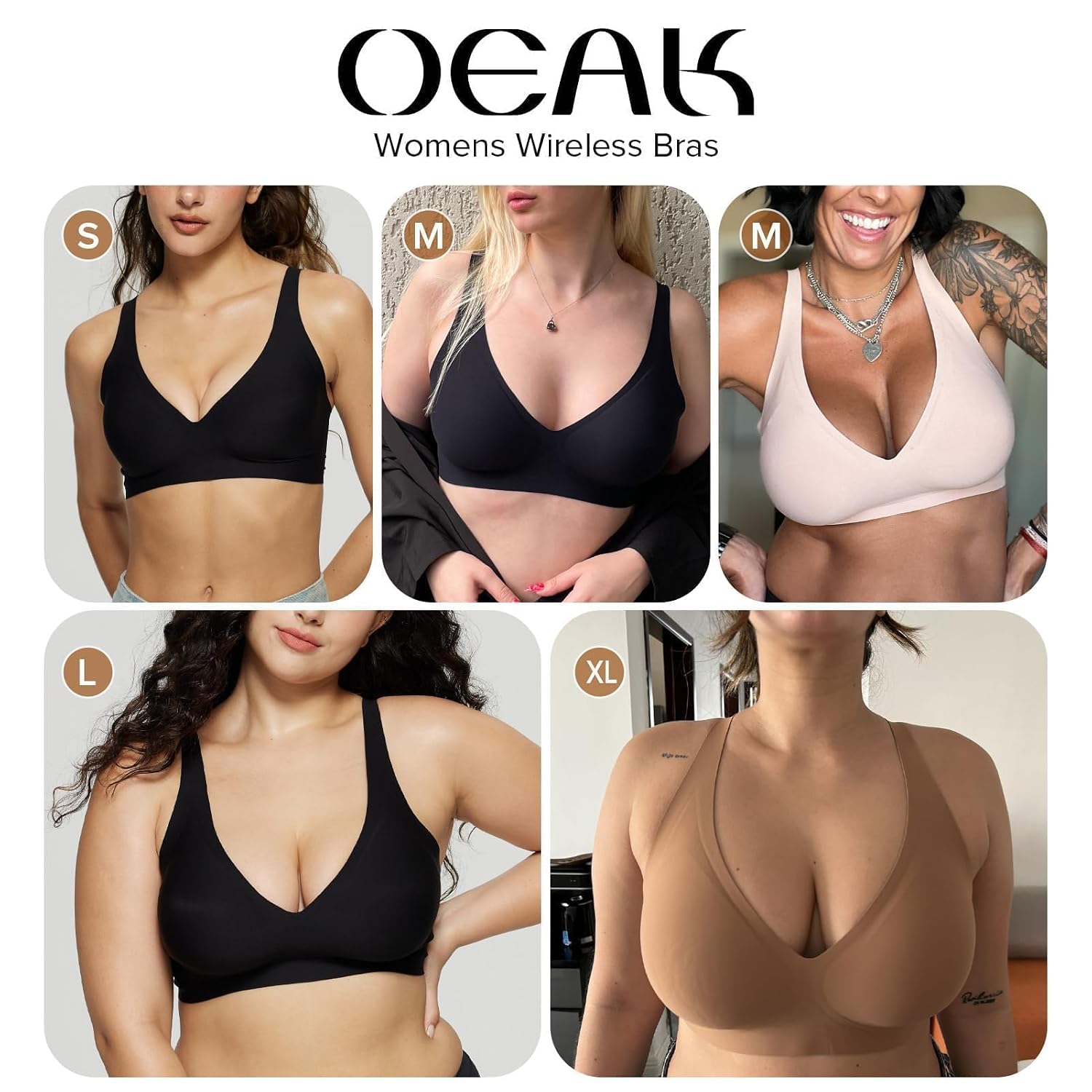 OEAK Women's Jelly Wireless Push Up Bralette — image 7